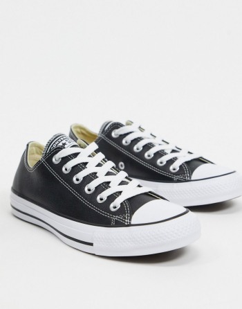 Converse Chuck Taylor All Star Ox Leather Crne - Ženske Tenisice | 69317YSRM